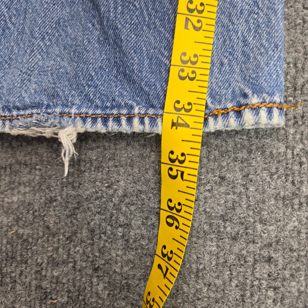 Vintage Levis 501 Jeans Mens 31x34 Straight Leg Light Wash Grunge Denim Y2K - Picture 6 of 11